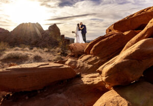 Fire Rock Sunset Wedding