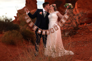 Just Married at valley of Fire