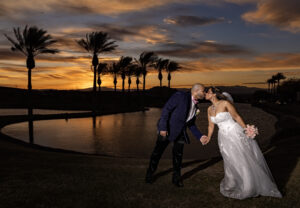 Lake Las Vegas Sunset Wedding