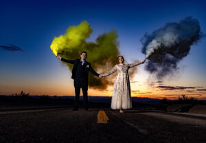 Smoke Bomb Wedding Photography