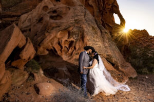 Sunset Red Stone Wedding